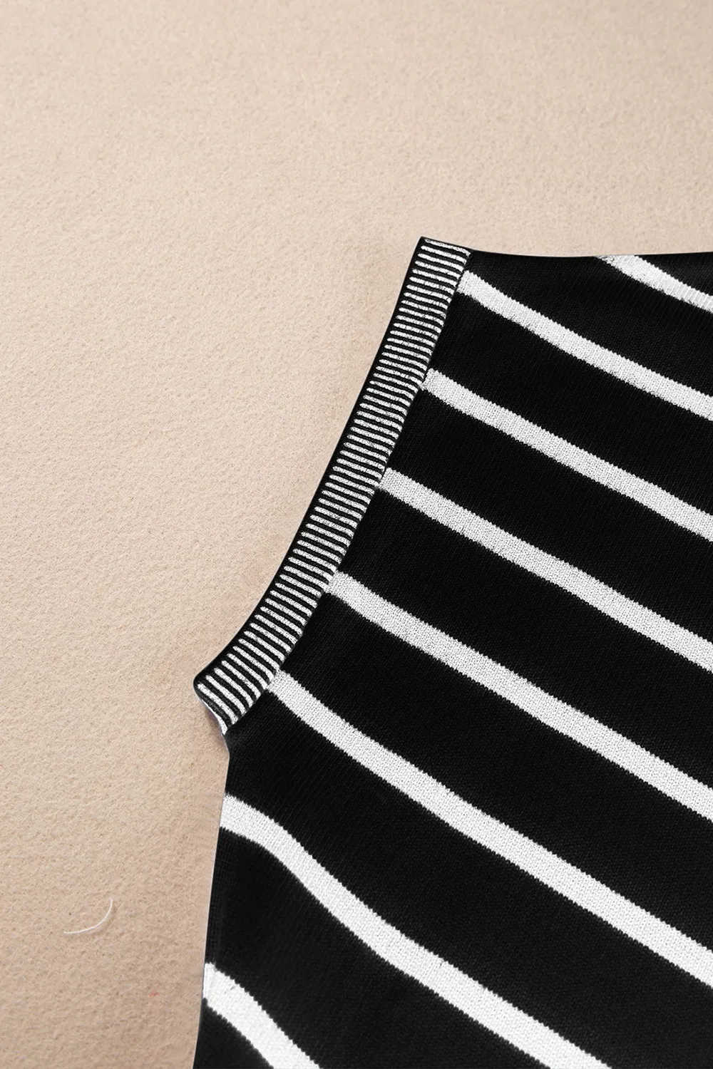 Striped Short Sleeve Knit Top, image 8