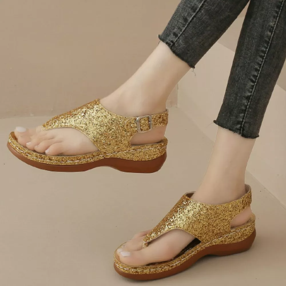 Toe Post Wedge Sandals, image 5