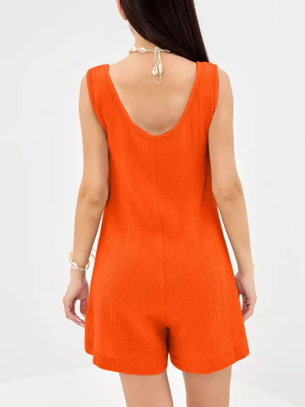 Casual Button-Down Sleeveless Romper, image 25