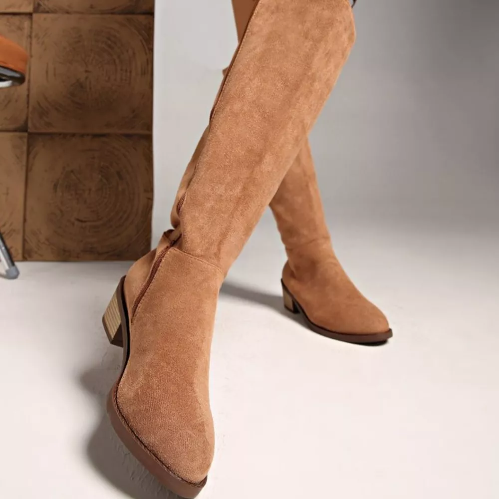 Knee-High Block Heel Boots, image 4
