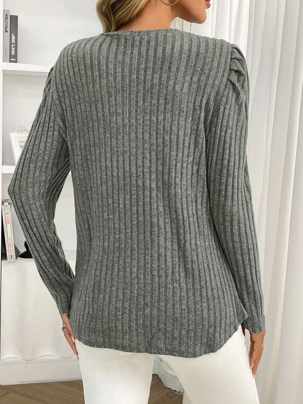 Round Neck Puff Sleeve T-Shirt, image 10