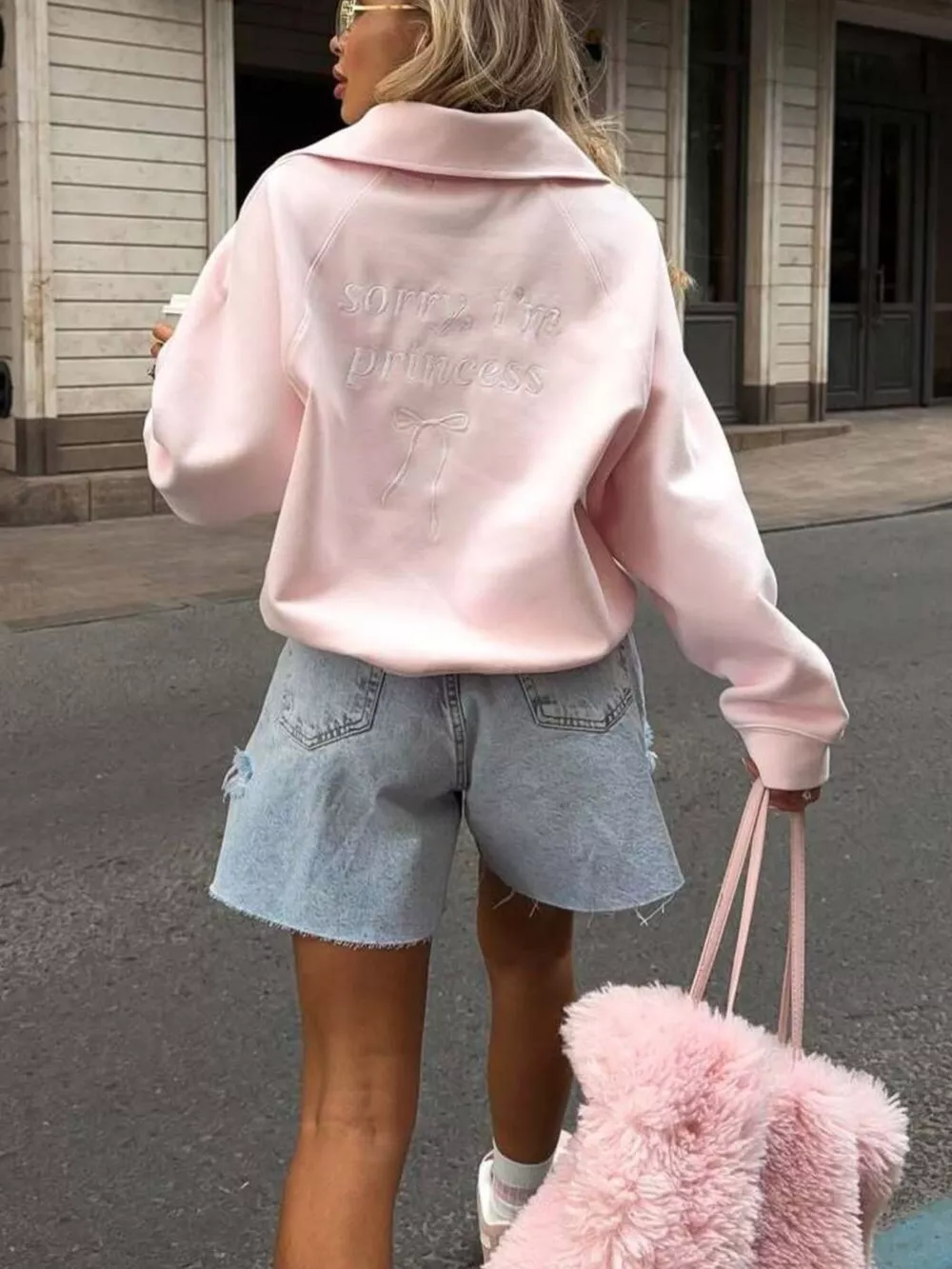 Half Zip Long Sleeve Sweatshirt, image 4