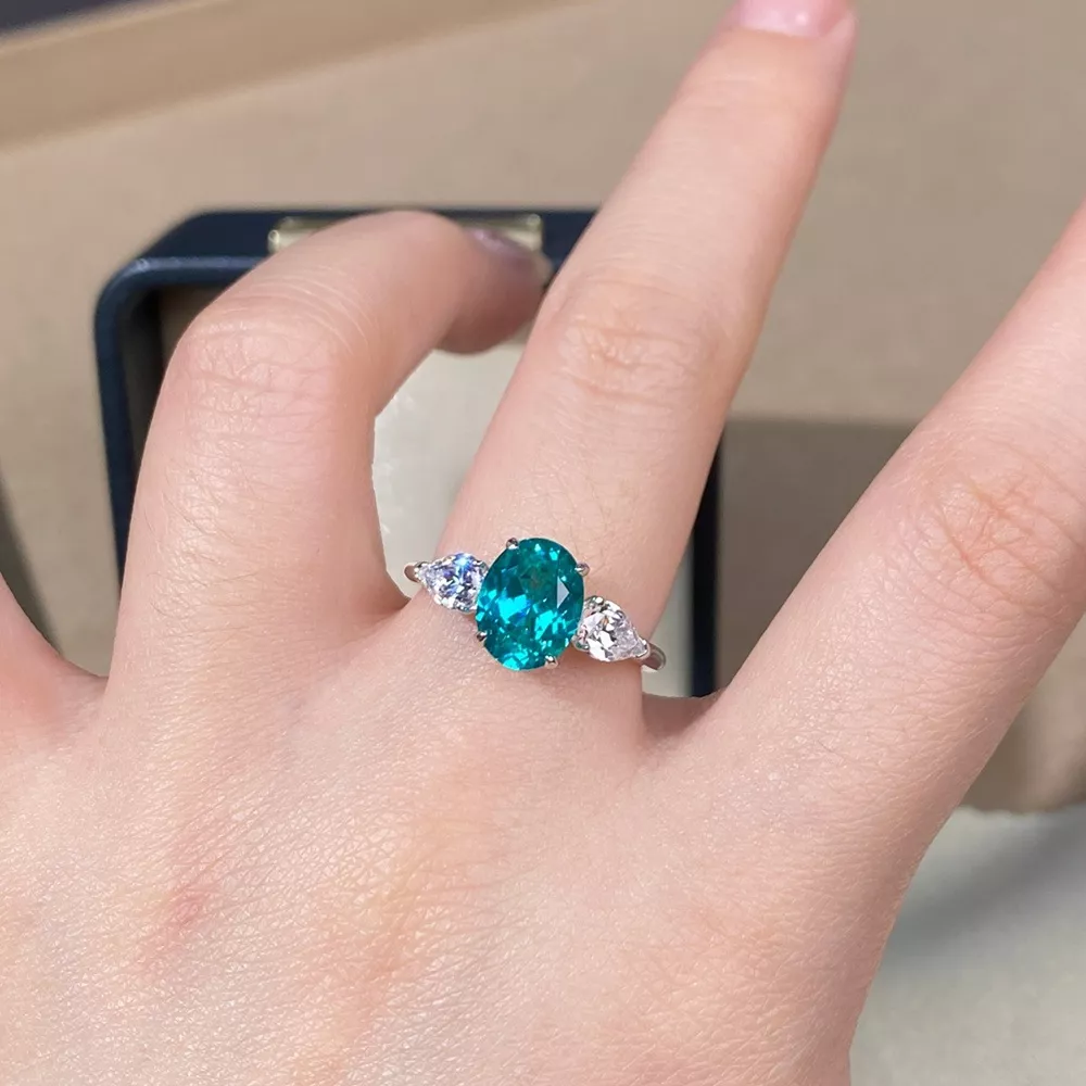 Topaz 925 Sterling Silver Oval Ring, image 5