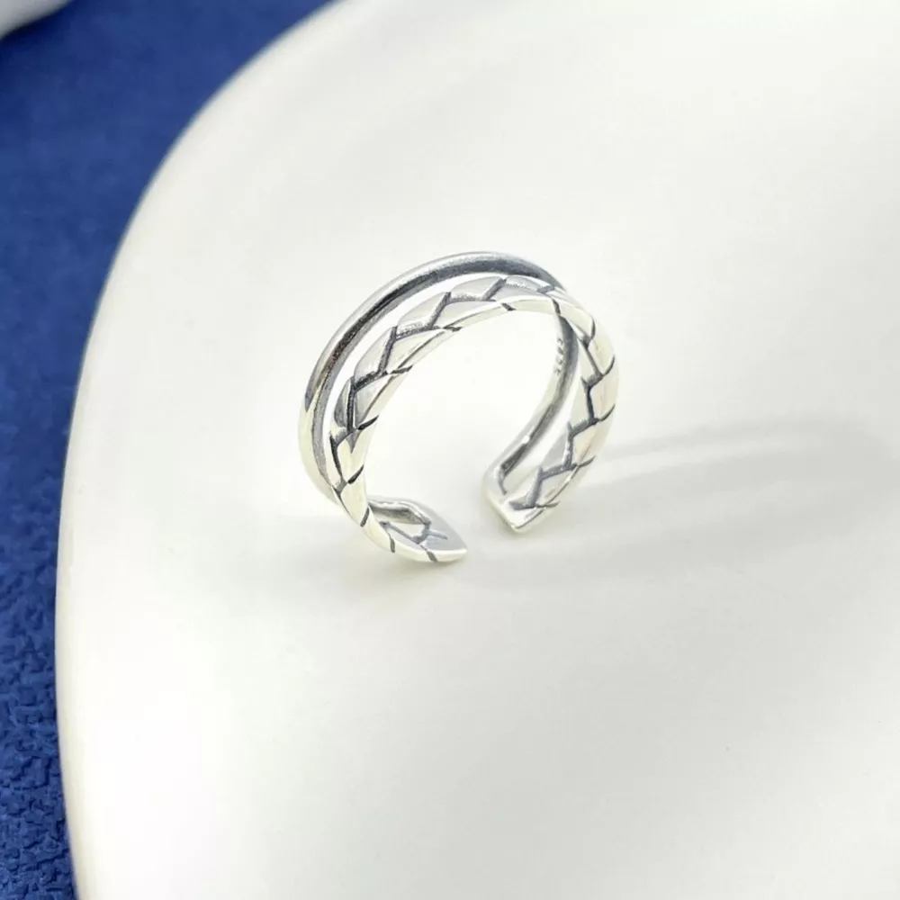 925 Sterling Silver Open Cuff Ring, image 3