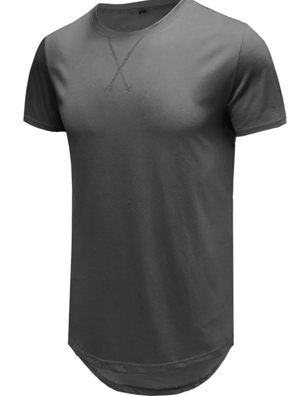 Men's Basic Curved Hem T-Shirt, image 3