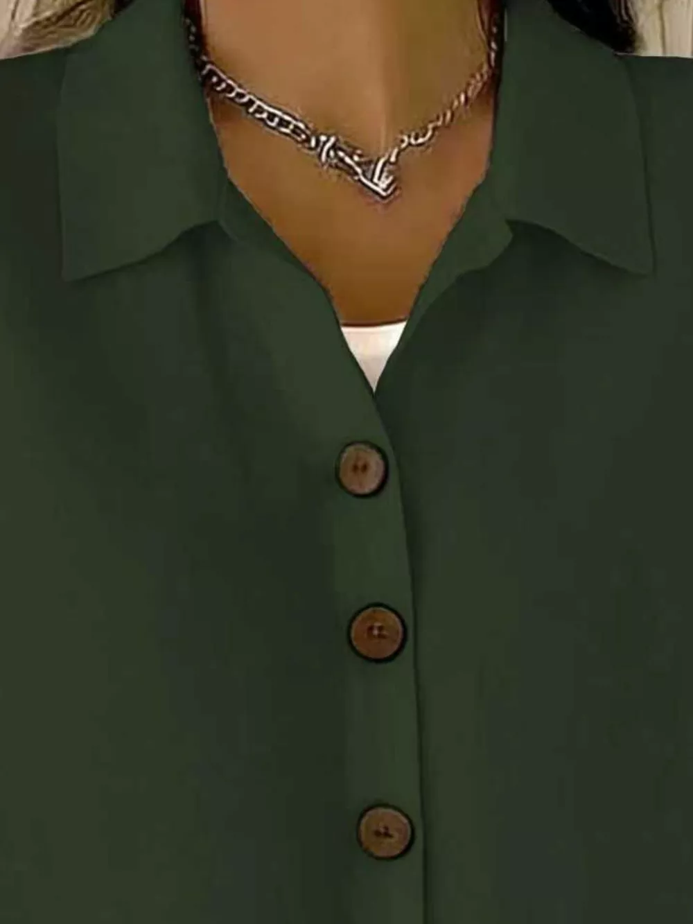 Full Size Button-Down Short Sleeve Shirt Plus Size, image 24