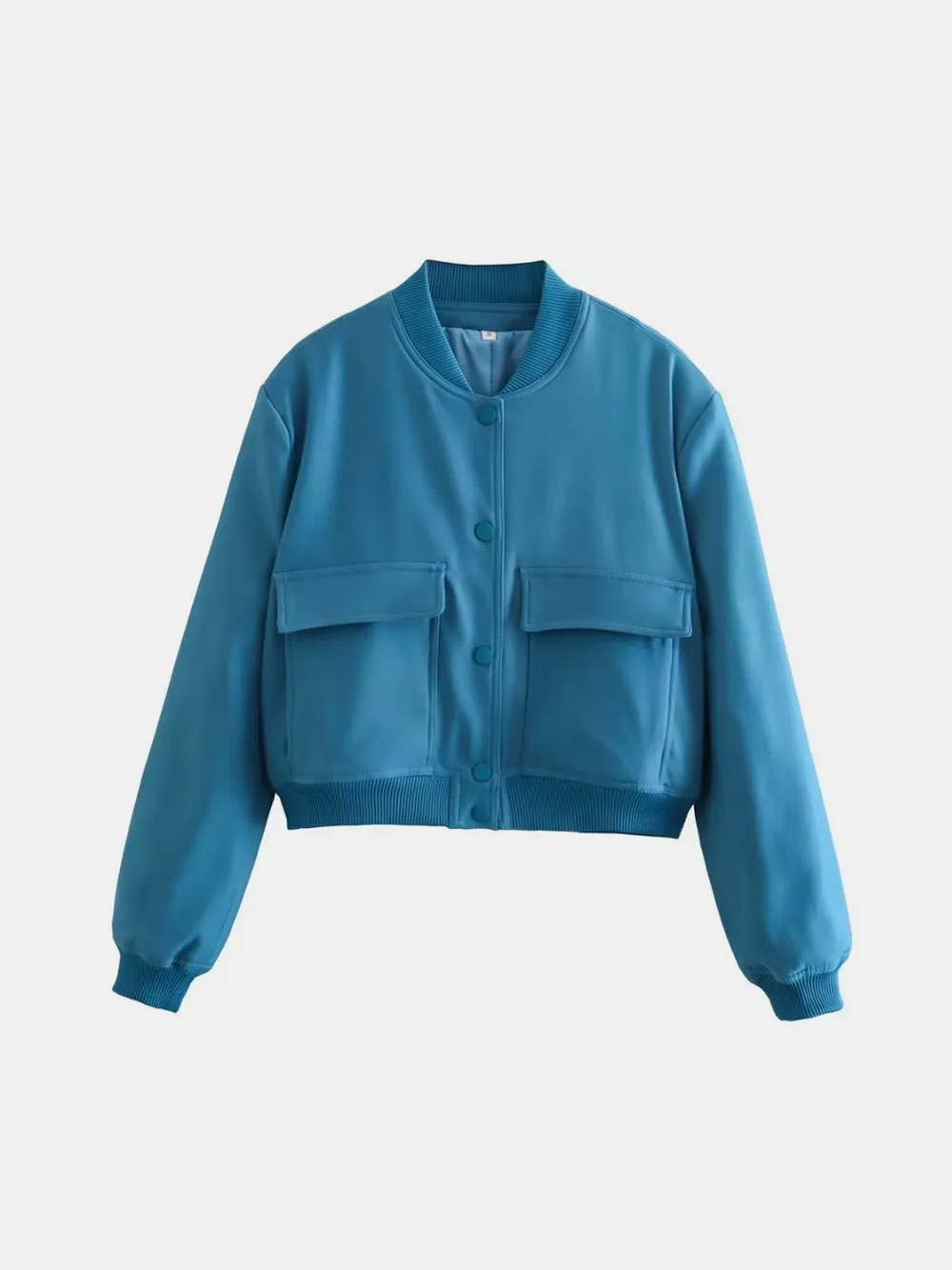 Pocketed Snap Down Baseball Collar Jacket, image 27