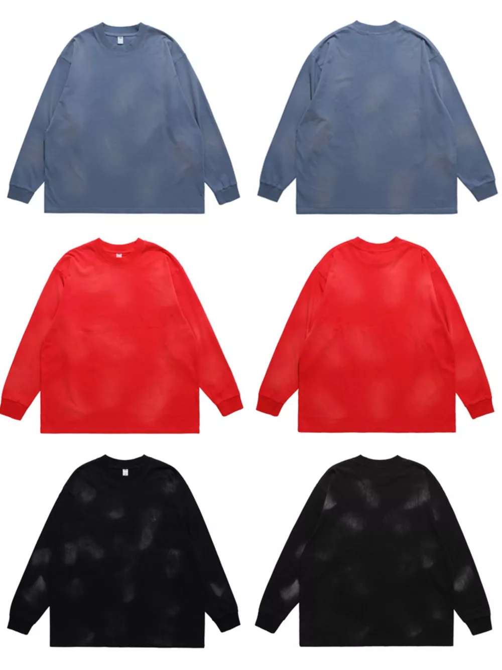 Men's Washed Long Sleeve Cotton T-Shirt, image 6