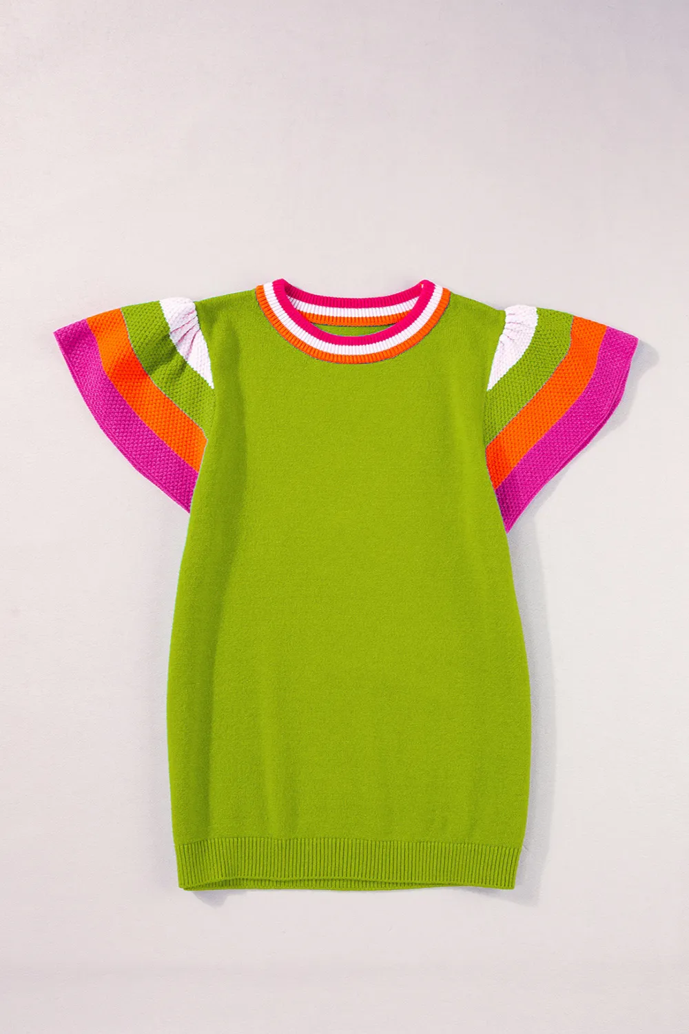Color Block Round Neck Knit Top, image 8