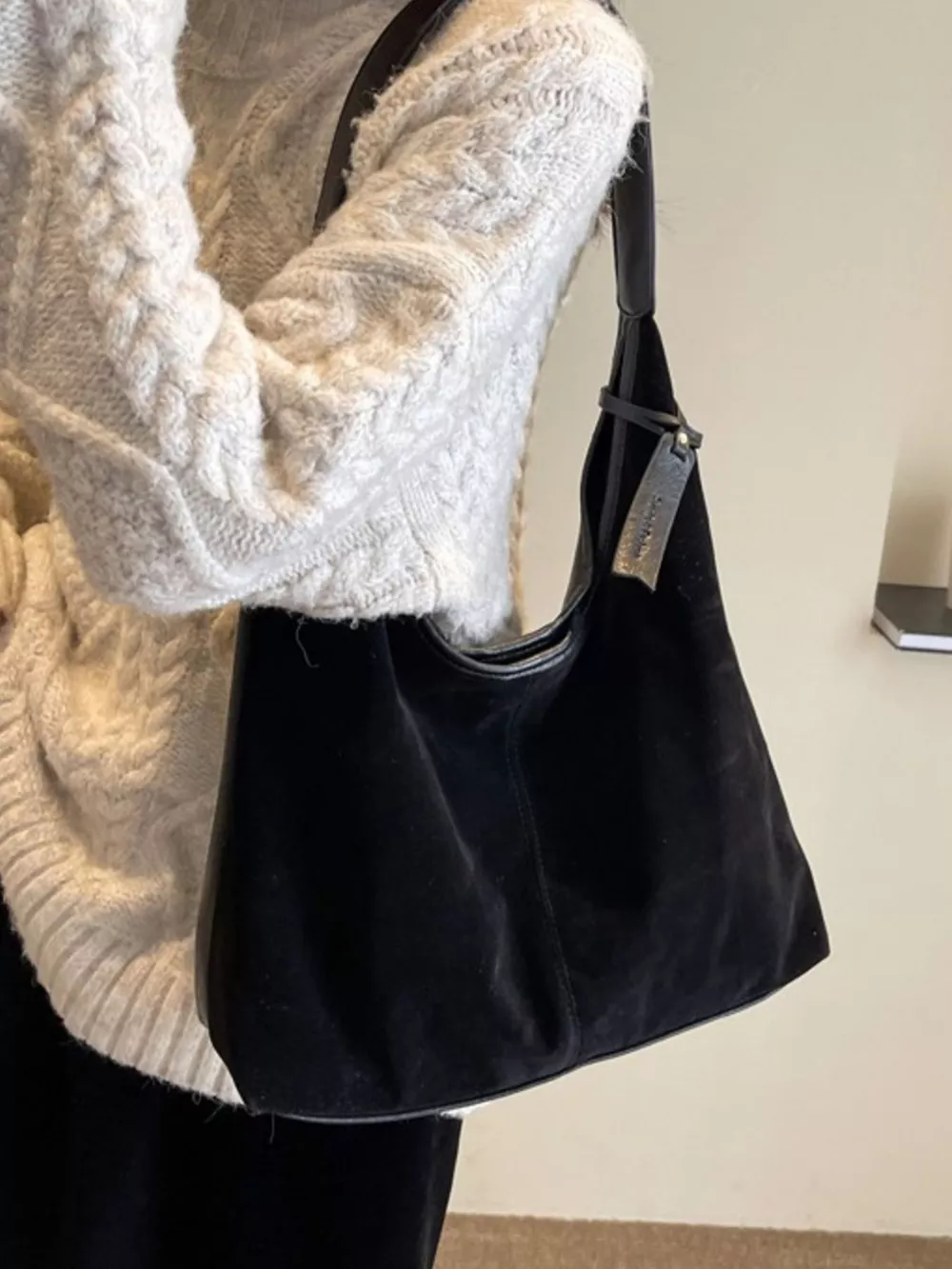 Adjustable Strap Corduroy Shoulder Bag, image 2