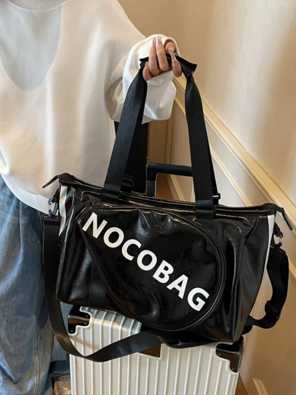 Sports Leather Duffle Bag, image 9