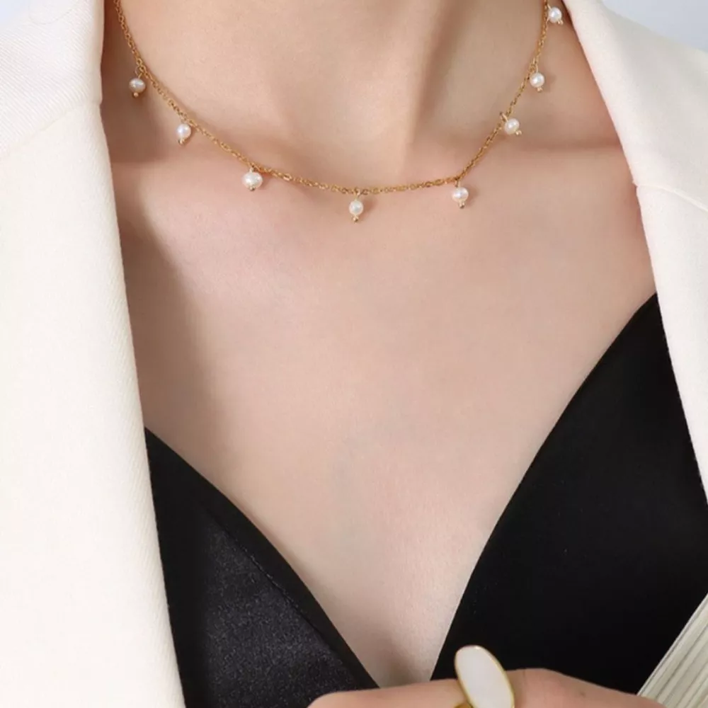 Freshwater Pearl 18K Gold-Plated Necklace, image 6