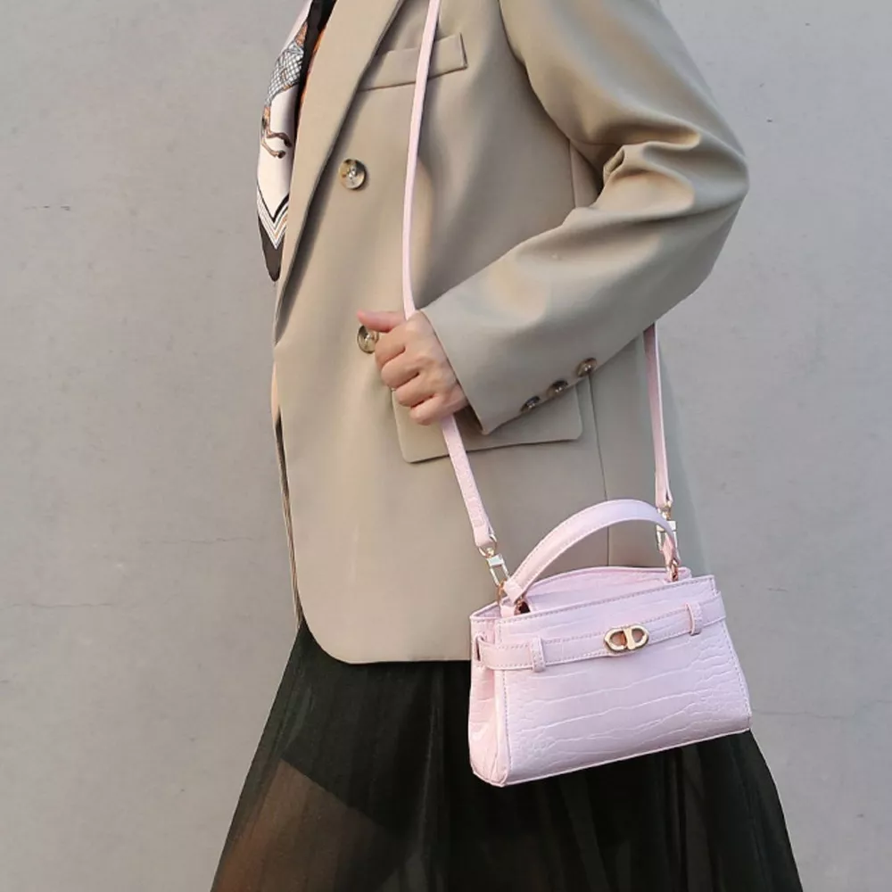 Crocodile-Embossed Crossbody Bag, image 2