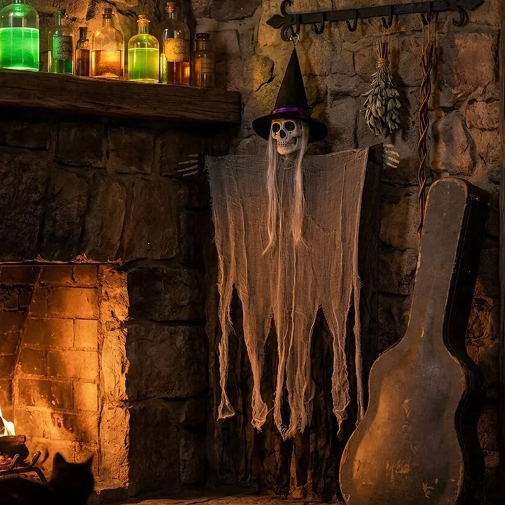 Halloween Skeleton Hanging Ghost Hanging Decorative Ornament, image 5