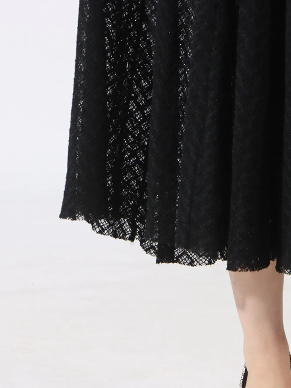 Lace Mock Neck Long Sleeve Dress, image 4