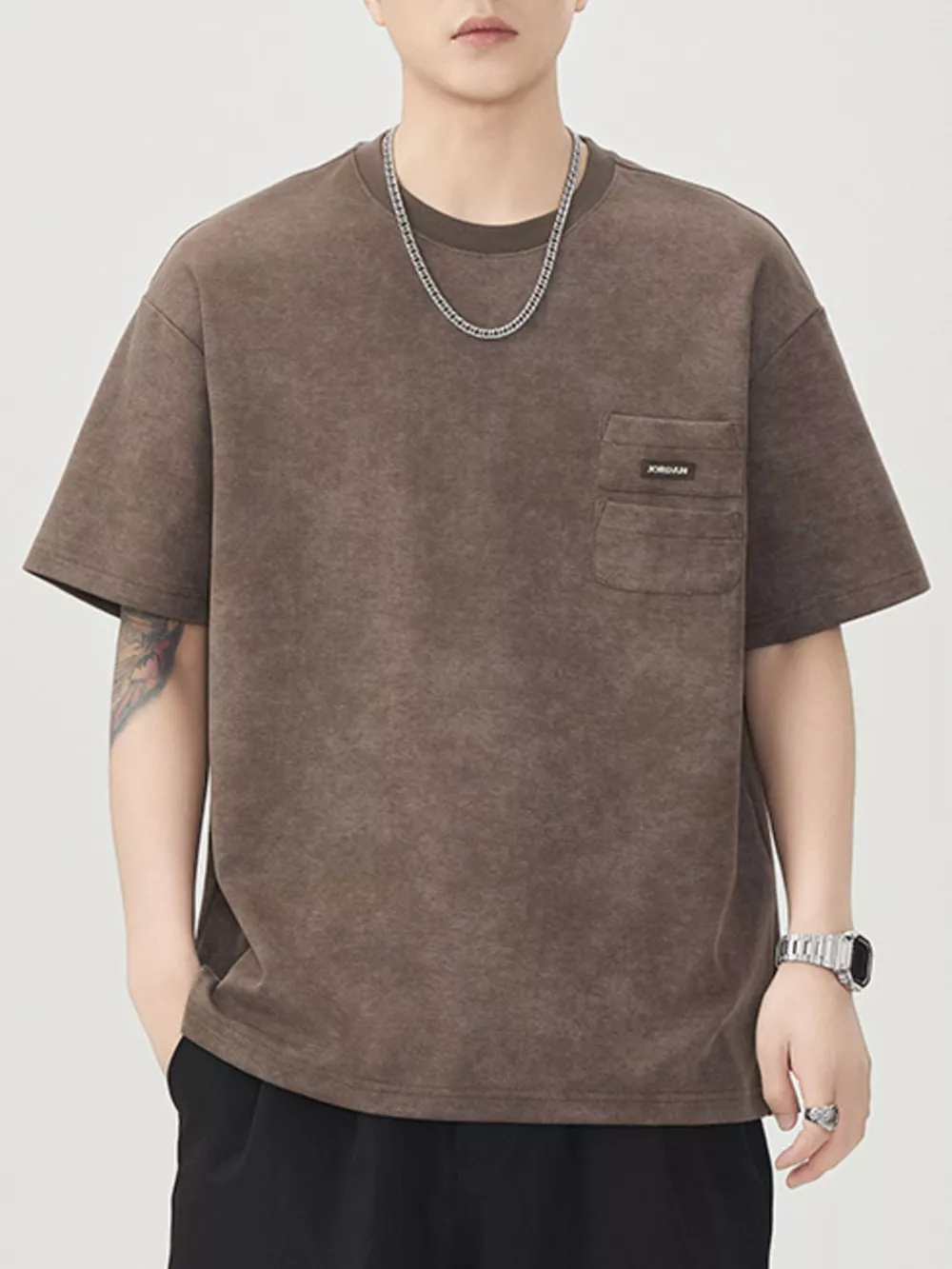 Men's Round Neck Short Sleeve T-Shirt, image 2