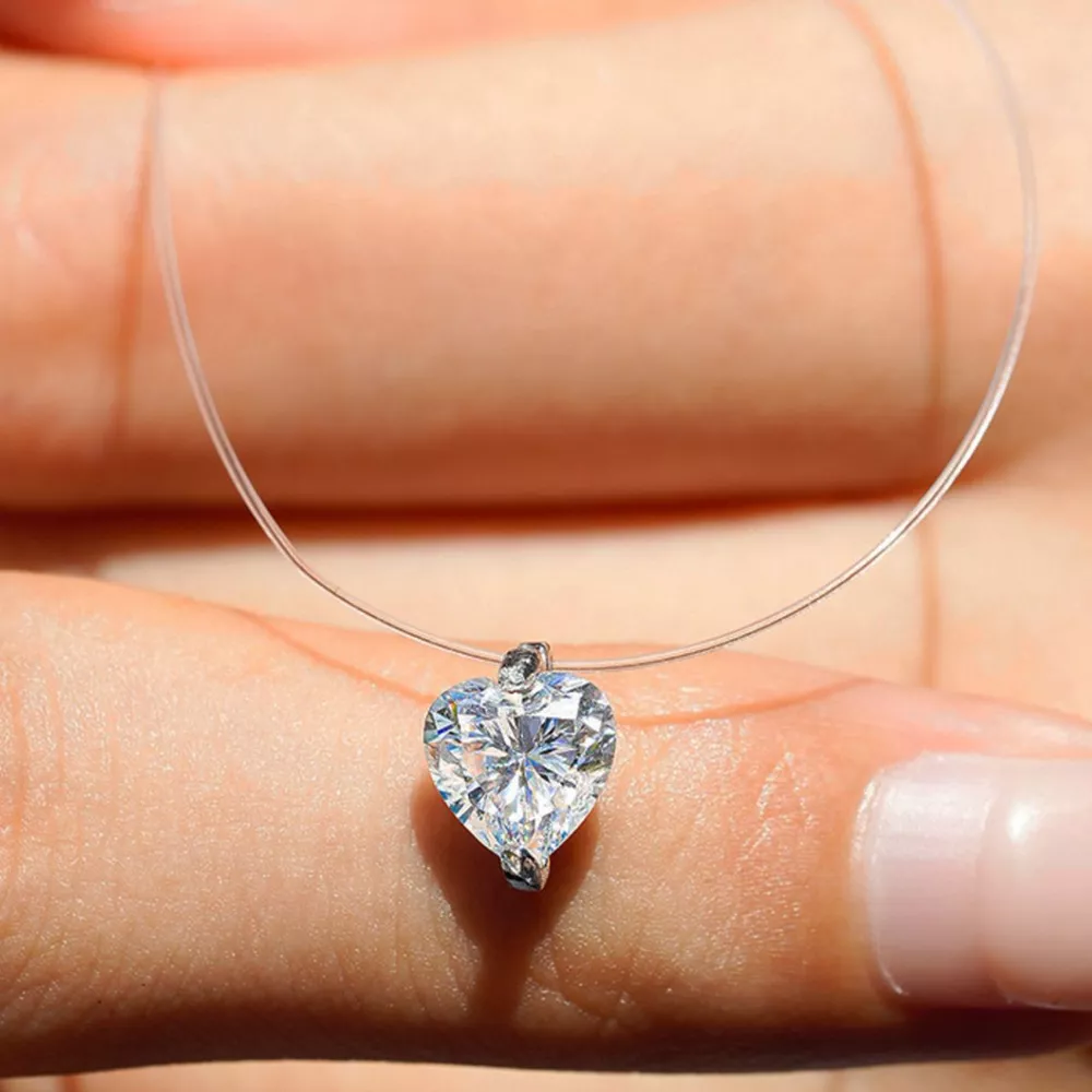 1 Carat Heart-Shaped Pendant Necklace, image 2