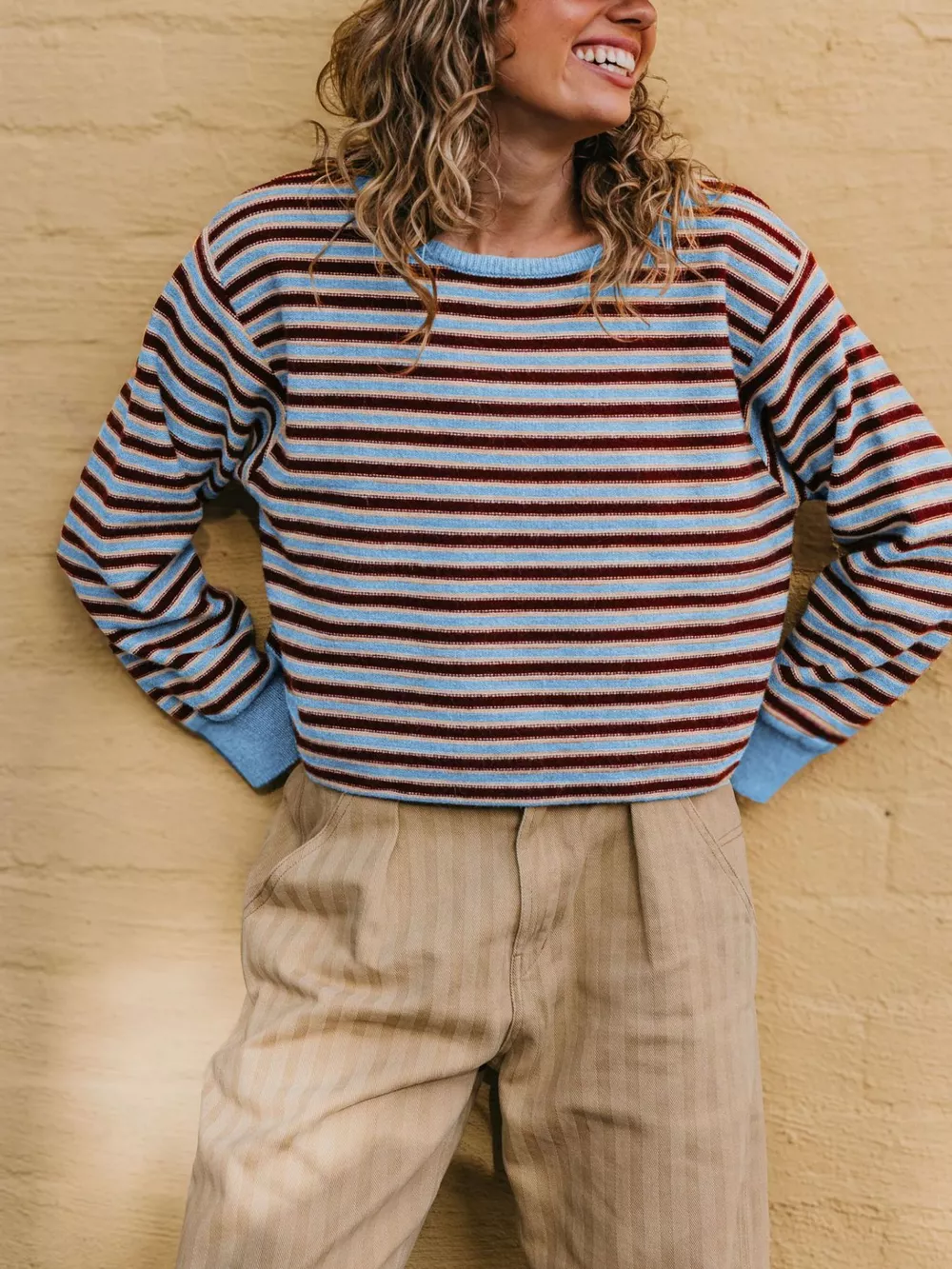 Striped Crew Neck Sweater, image 4