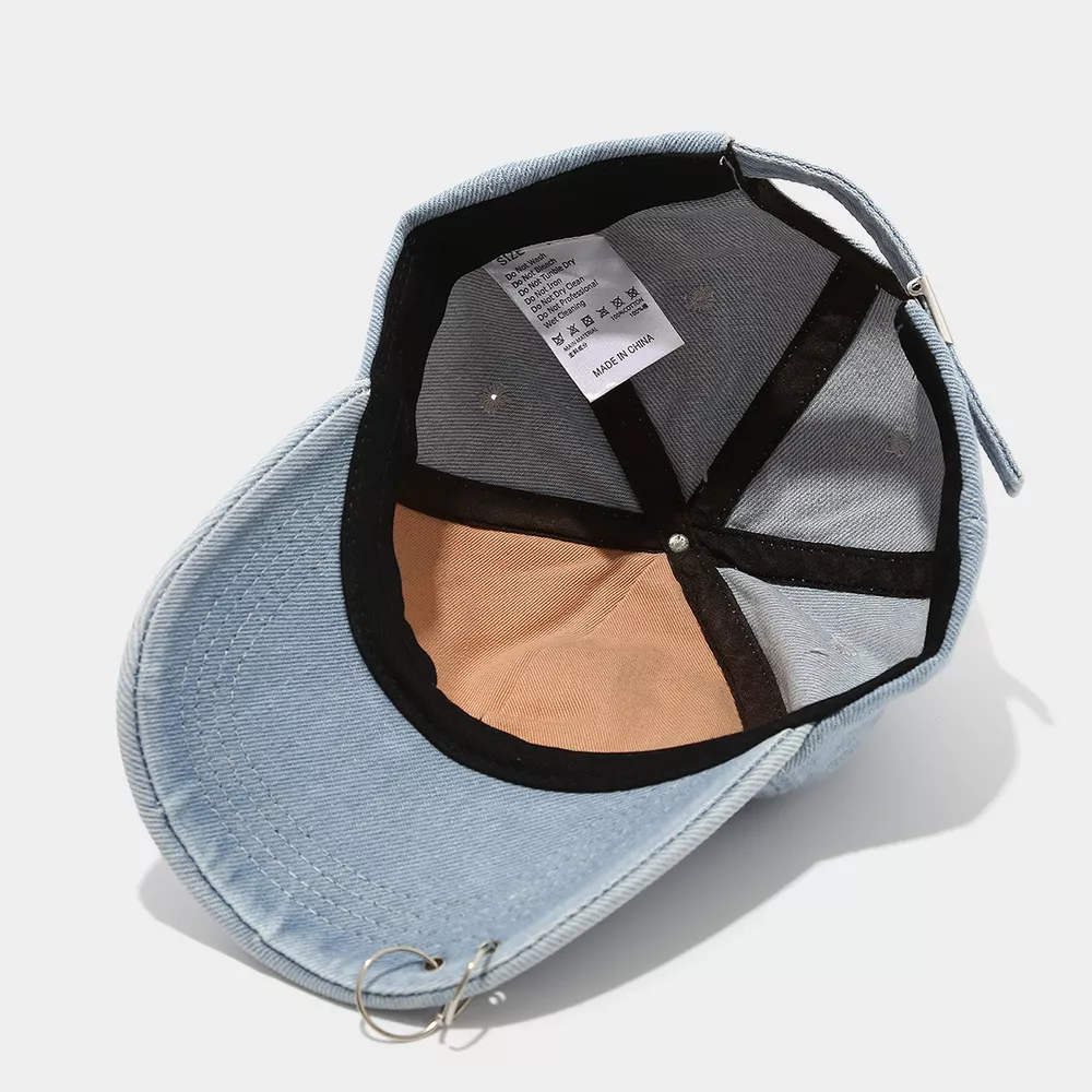 Distressed Denim Baseball Cap, image 9
