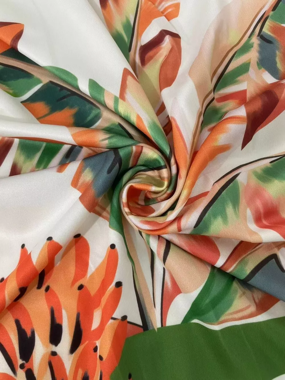 Tropical Print One-Shoulder Cut-Out Maxi Dress, image 9