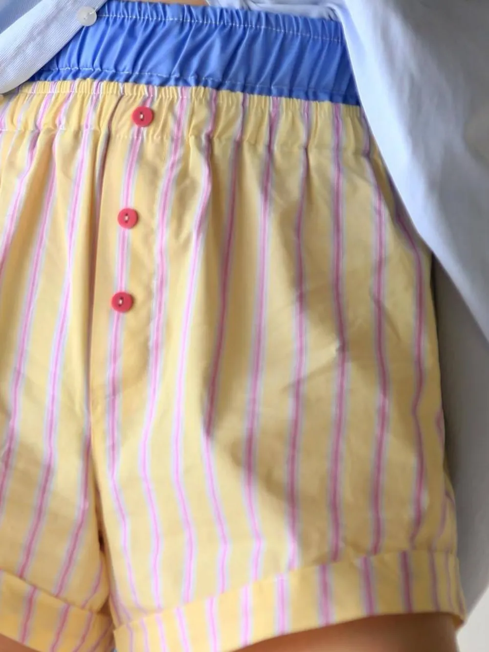 Striped Elastic Waist Shorts, image 15