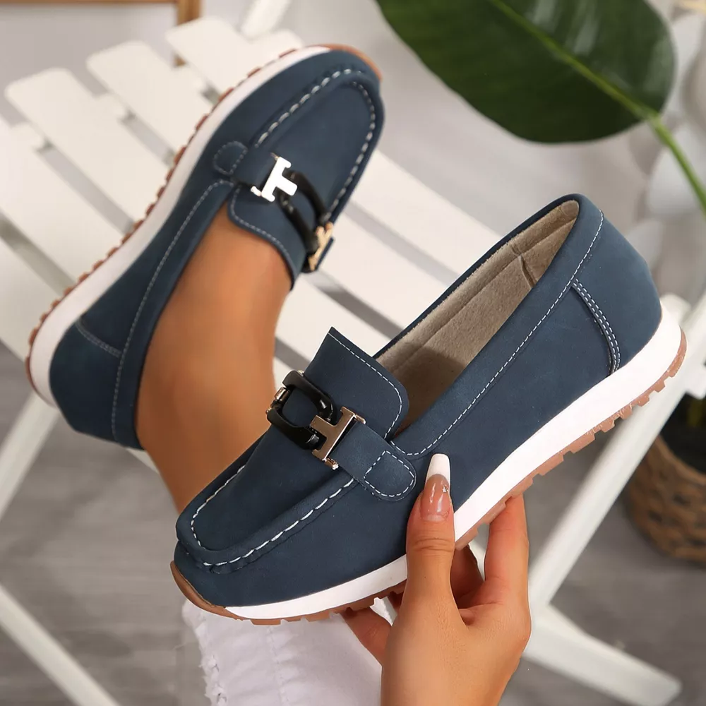 Buckle Decor Casual Slip-Ons, image 4