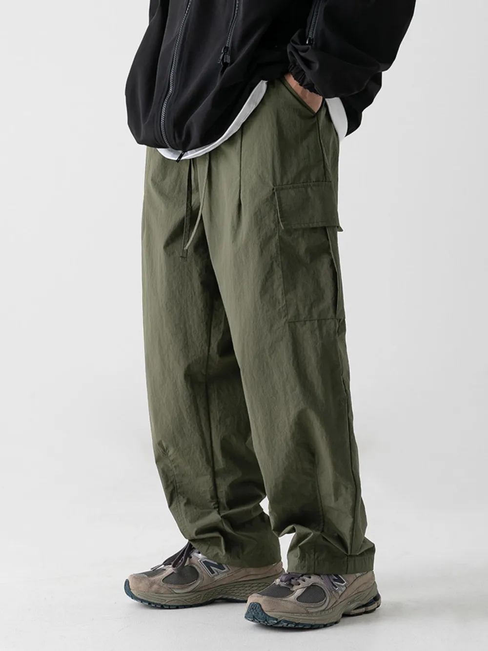 Men's Plus Size Wide Leg Cargo Pants