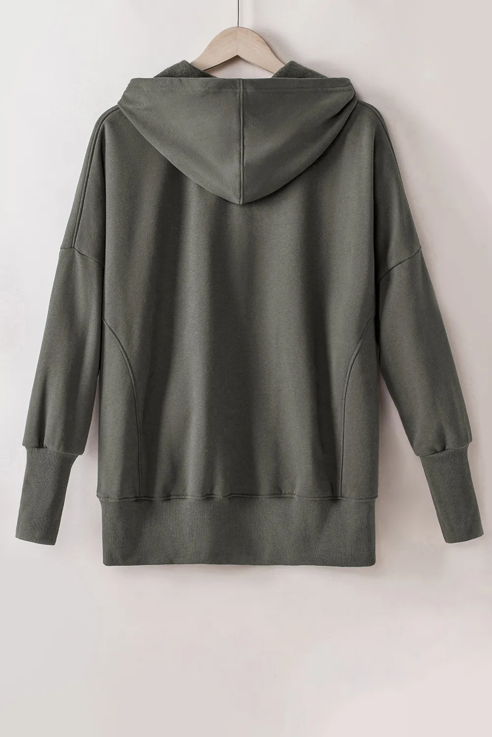 Quarter-Snap Dropped Shoulder Hoodie, image 10