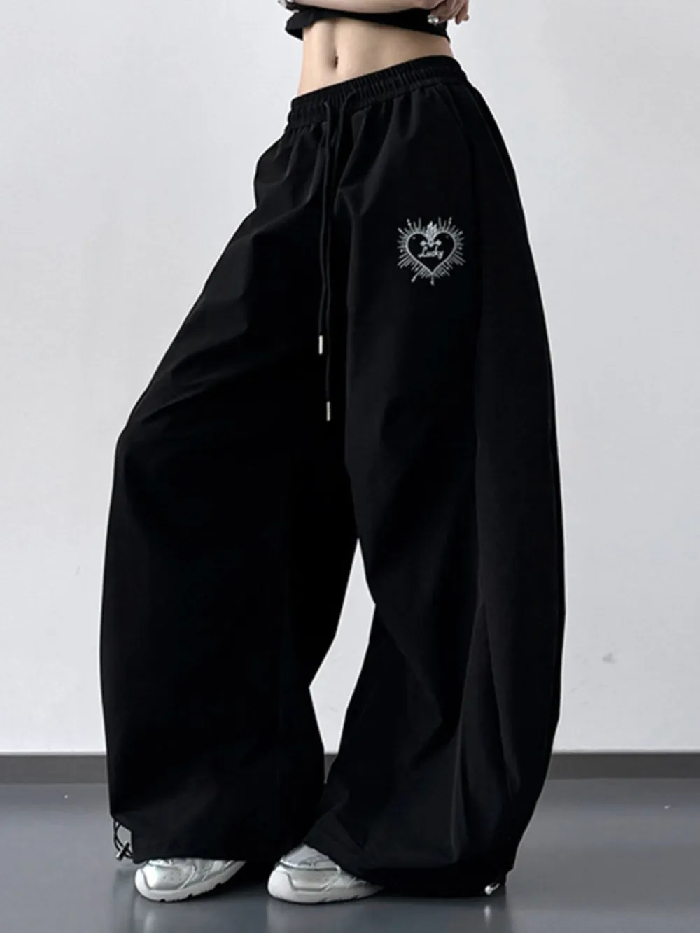 Wide Leg Drawstring Pants, image 3