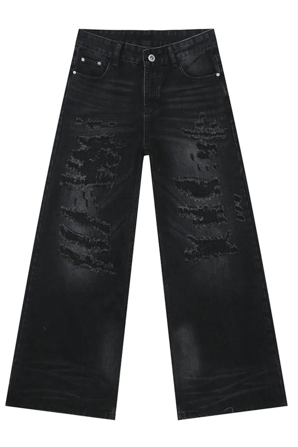 Distressed Wide Leg Jeans, image 6