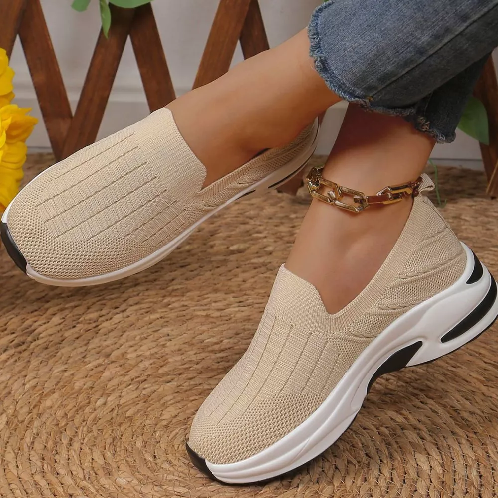 Round Toe Mesh Slip-Ons, image 6