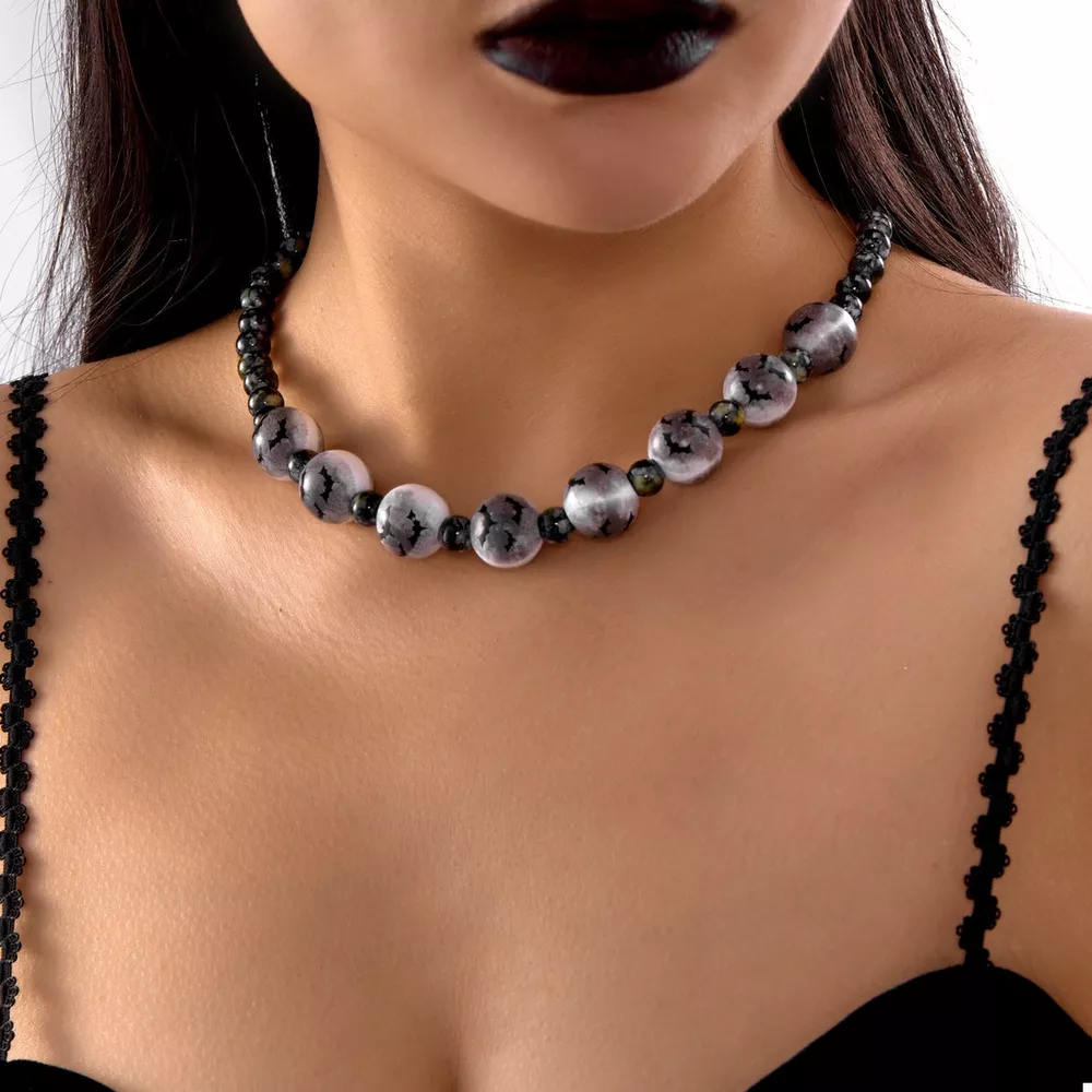 Halloween Beaded Necklace and Bracelet Set, image 2