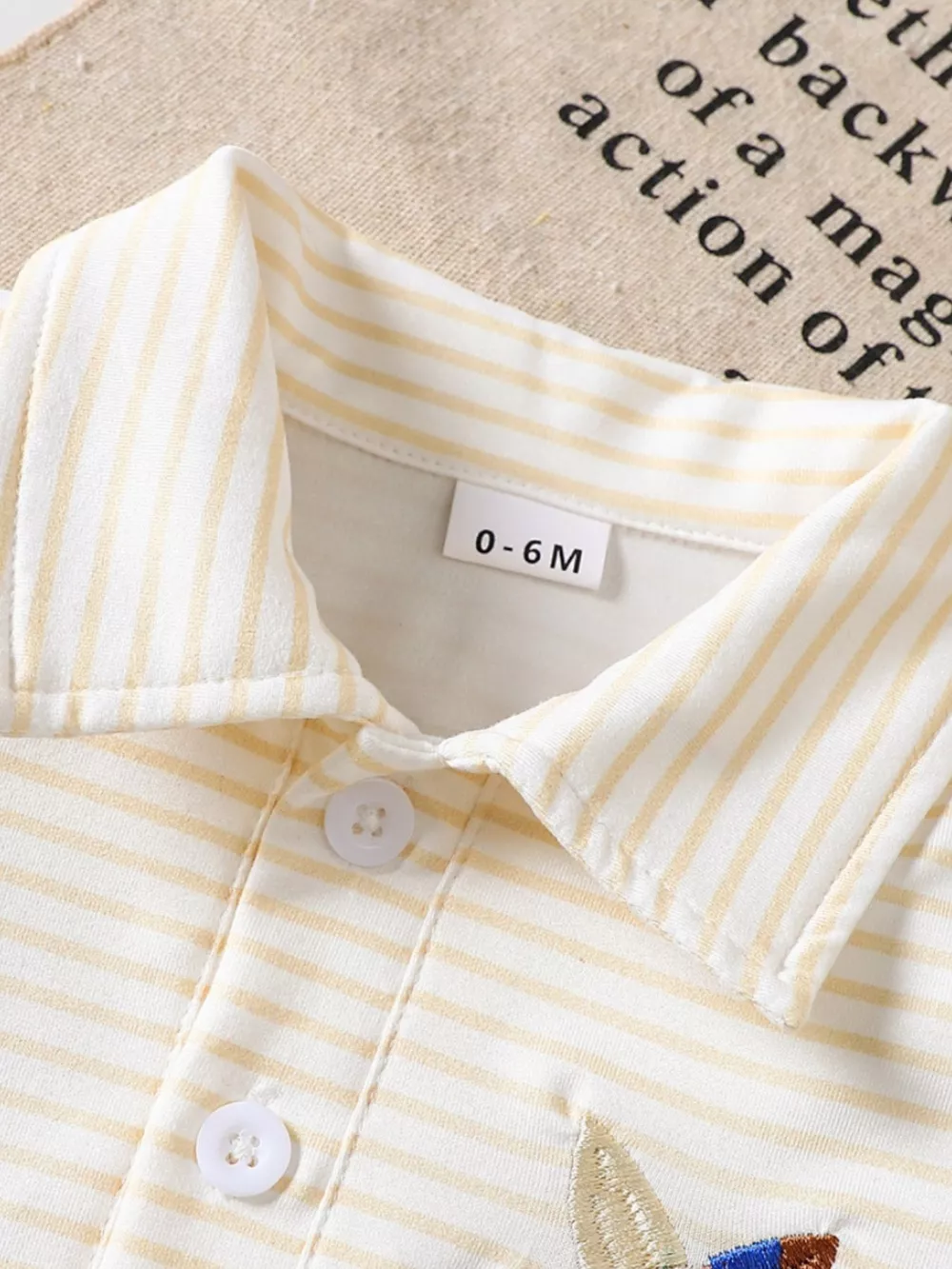 Children's Striped Embroidered Duck Polo, image 11