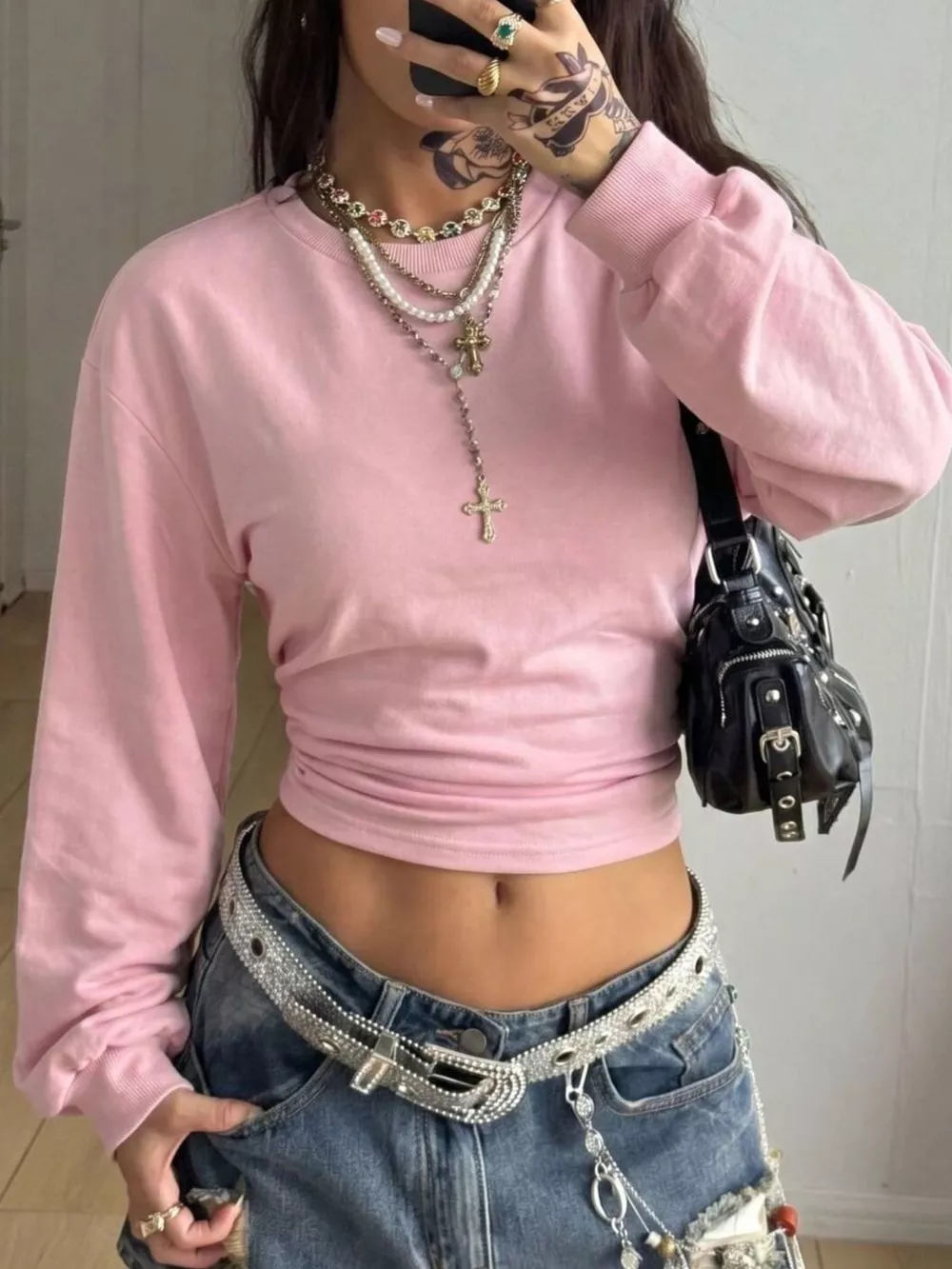 Long Sleeve Cropped T-Shirt, image 7