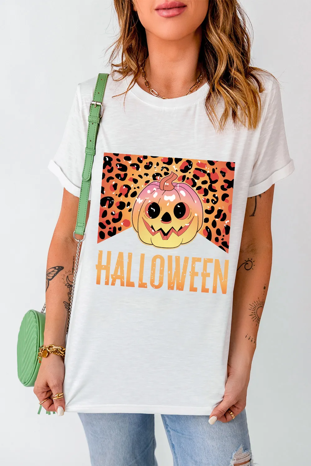 Graphic Round Neck Short Sleeve T-Shirt, image 3
