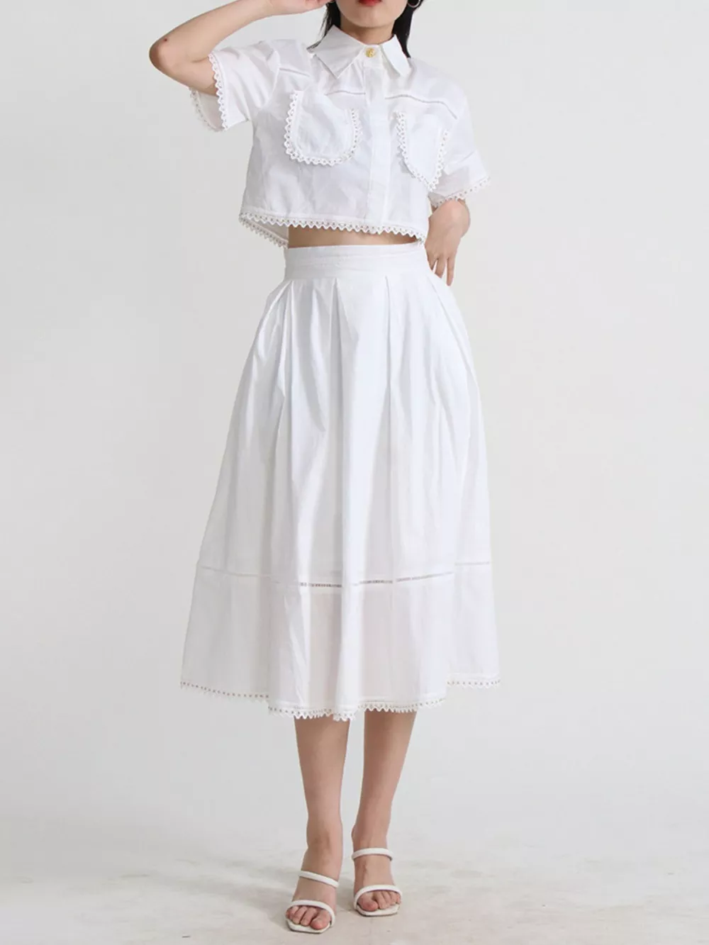 Short Sleeve Shirt and Skirt Set, image 3