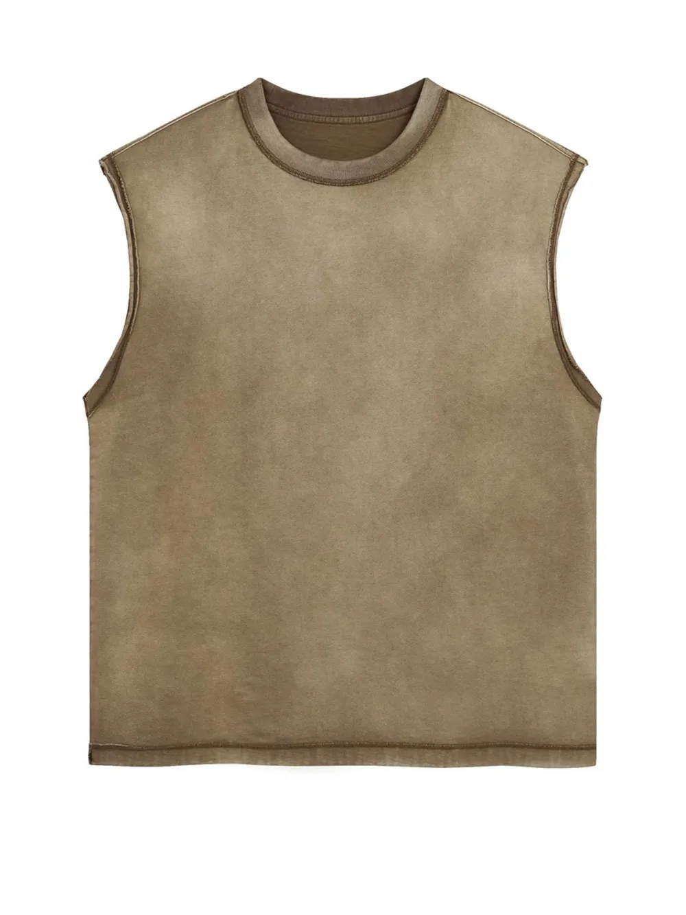 Men's Washed Round Neck Sleeveless Top, image 7