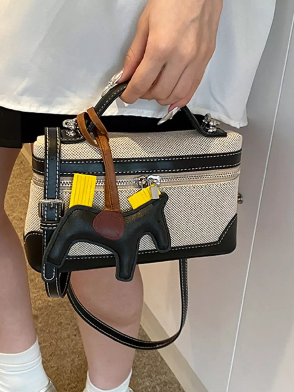 Top Handle Detachable Strap Handbag, image 9