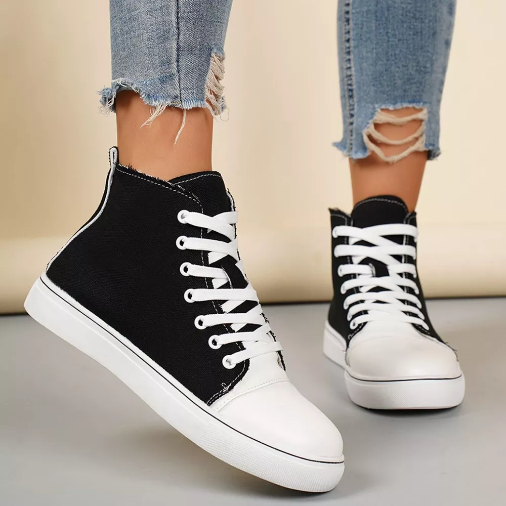 Round Toe Lace Up Sneakers, image 3