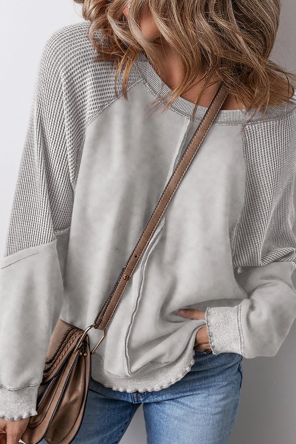 Exposed Seam Long Sleeve Sweatshirt, image 10