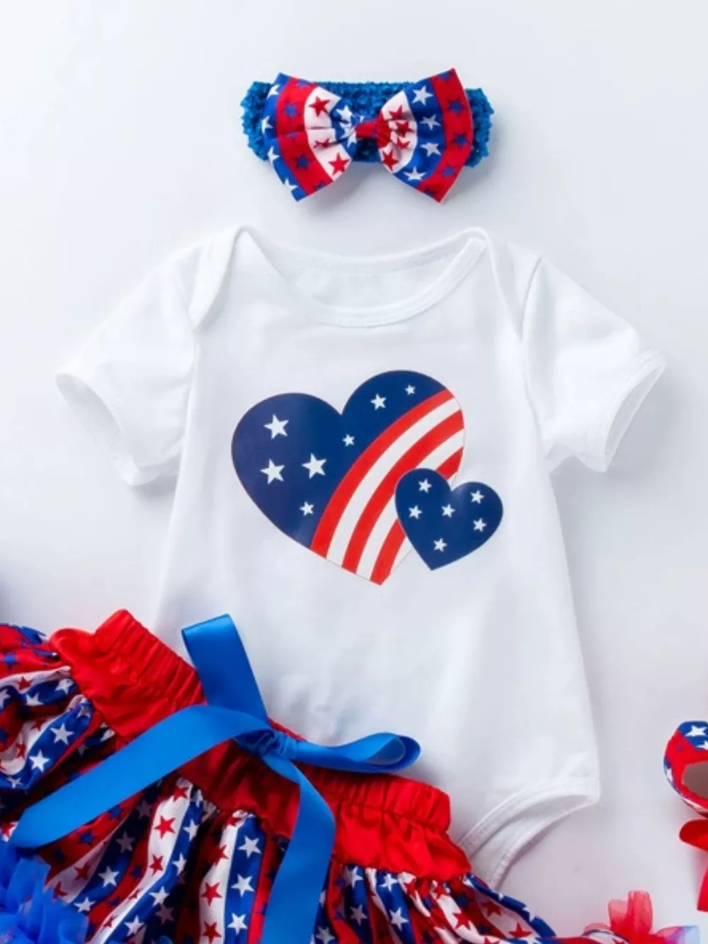 Children's Patriotic 4th of July 4 Piece Outfit Set, image 2