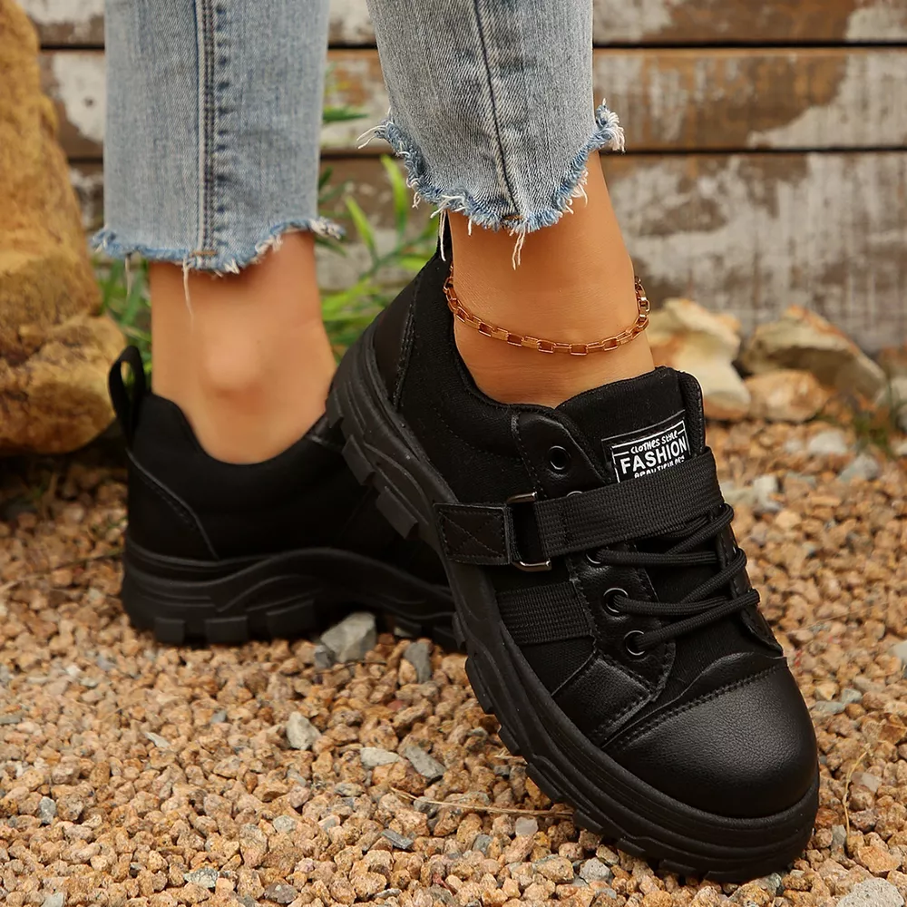 Lace Up Platform Casual Sneakers, image 3