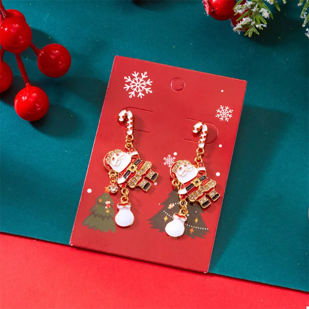 Christmas Santa Drop Earrings, image 3