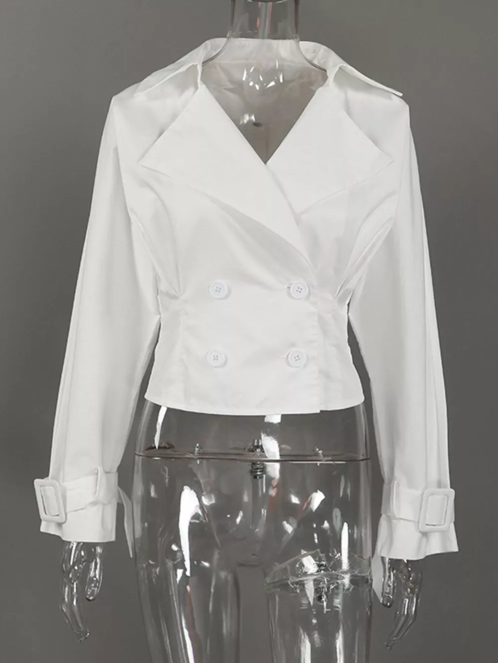 Cropped Double-Breasted Blazer, image 5