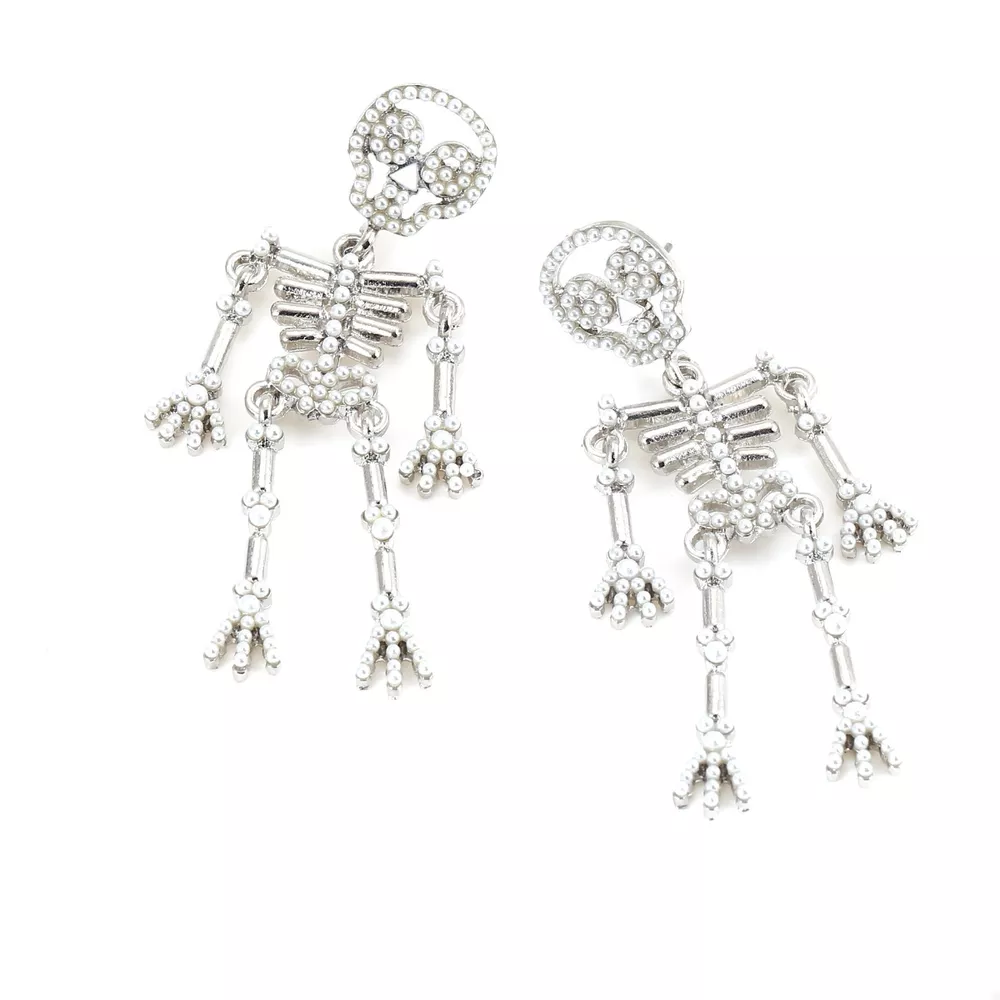 Halloween Skeleton Statement Earrings, image 4