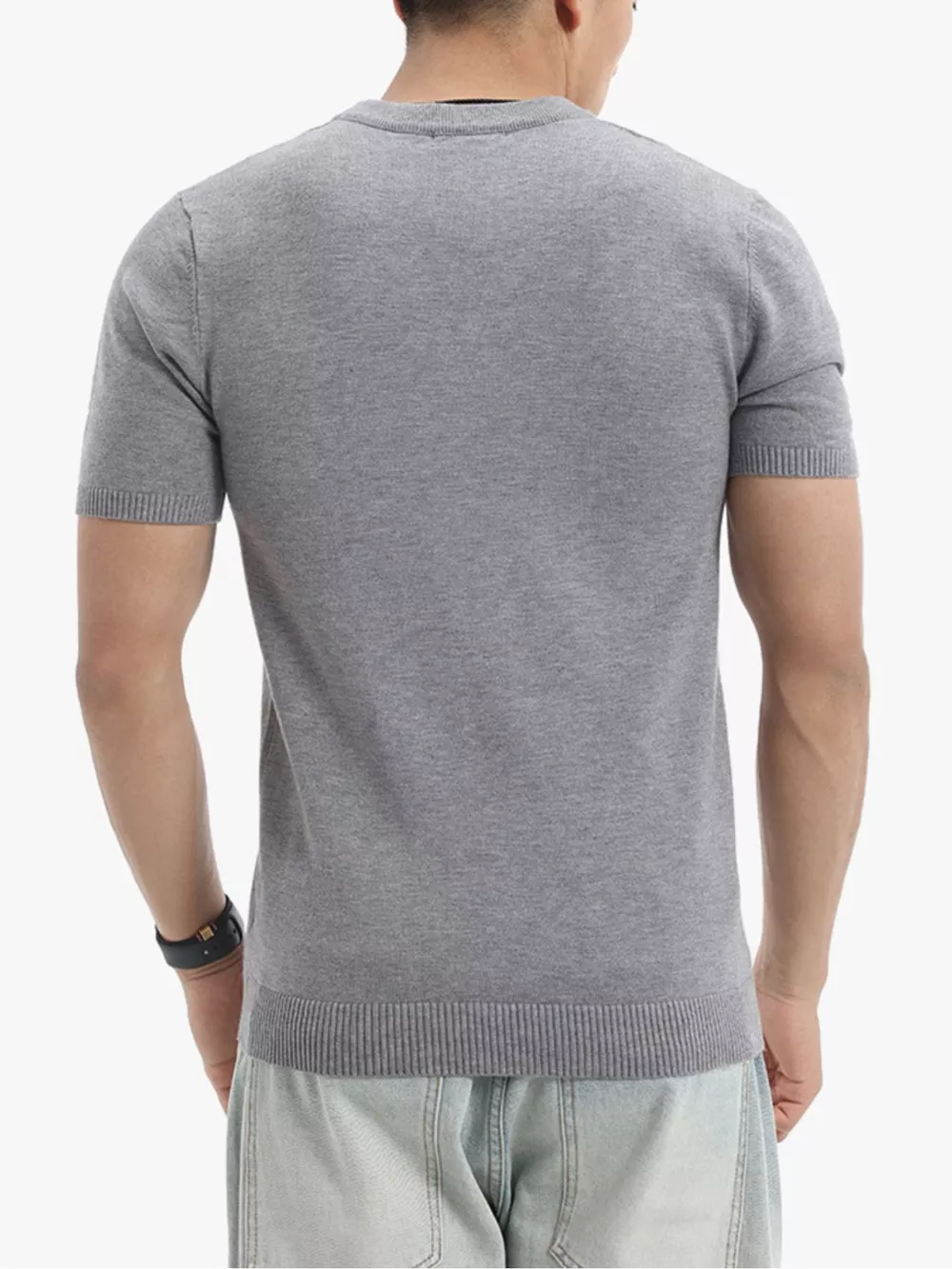 Men's Plus Size Casual Short Sleeve Knit Top, image 4