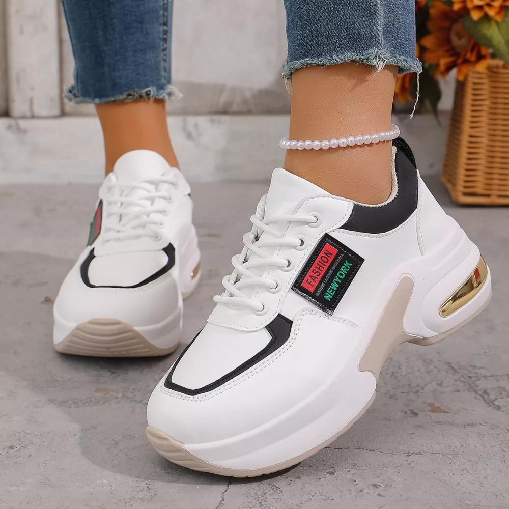 Round Toe Lace Up Sneakers, image 6