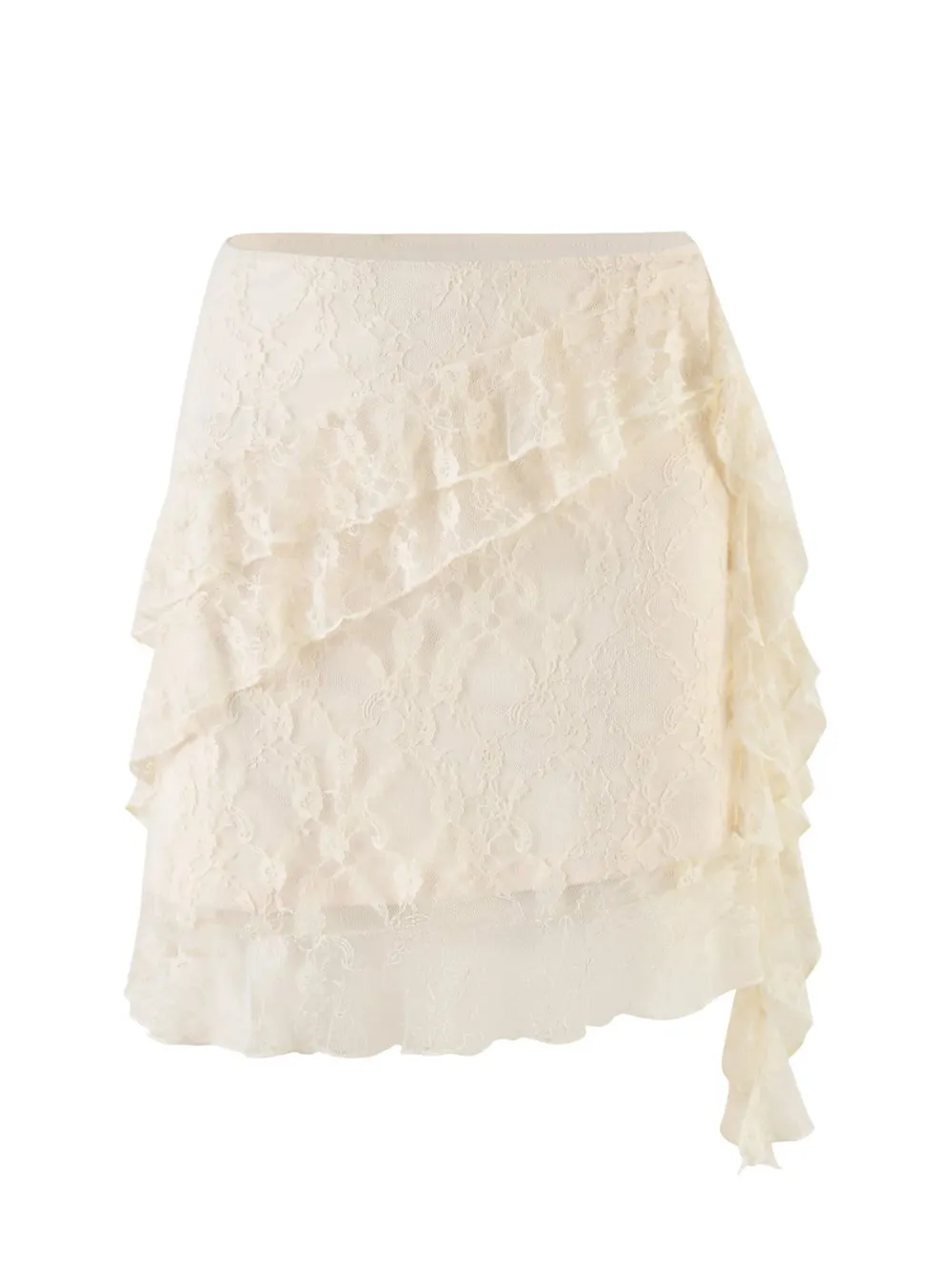 Lace Ruffle Mini Skirt, image 10
