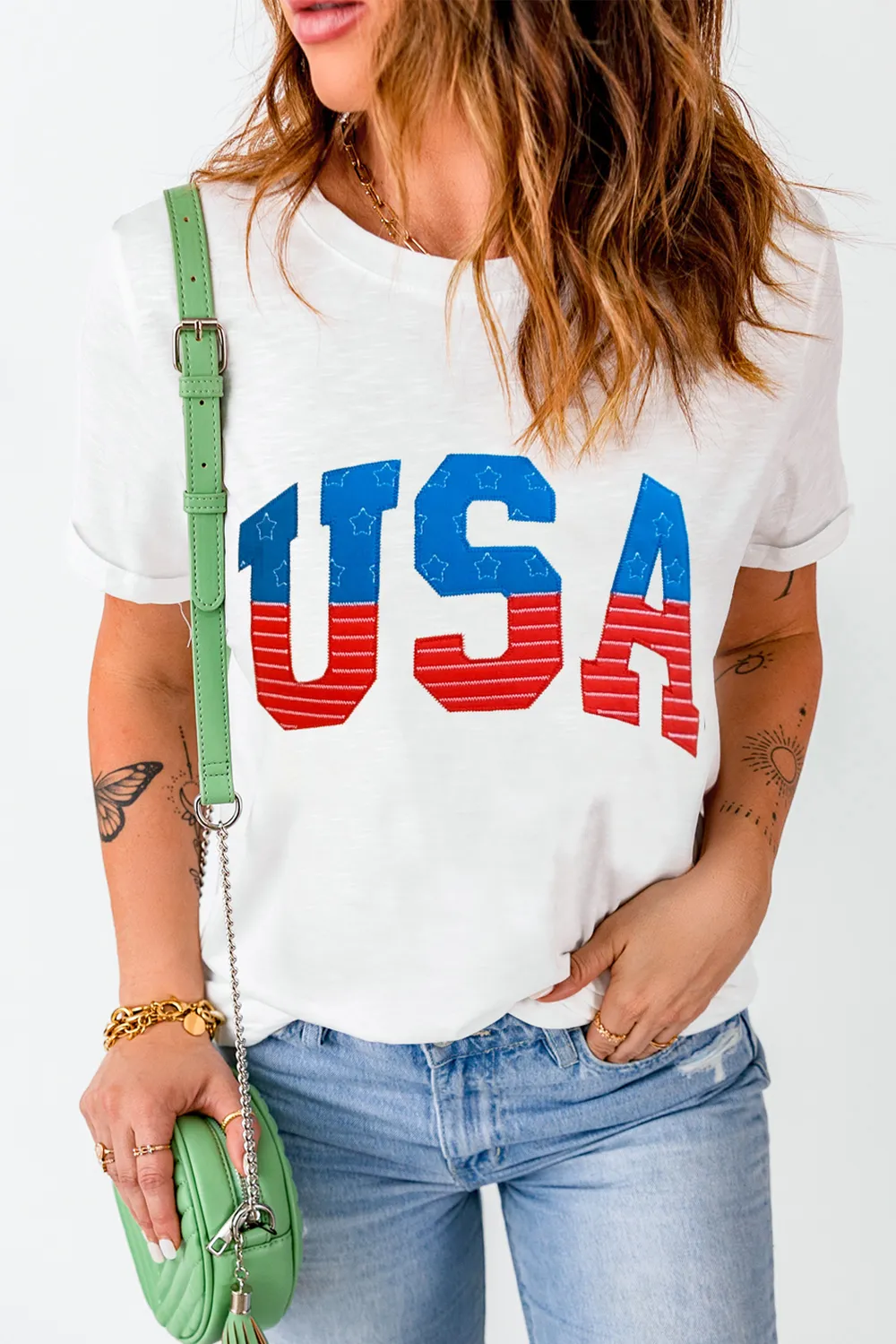 USA Round Neck Short Sleeve T-Shirt, image 2