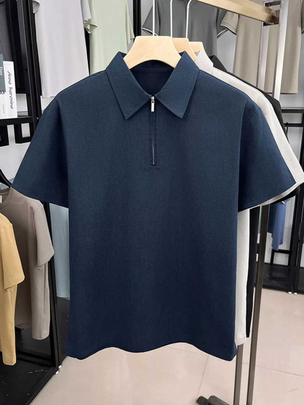 Men's Plus Size Button Detail Short Sleeve Polo, image 3